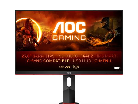 AOC Gaming 24G2U 23.8 FHD IPS 1ms 144Hz FreeSync Monitor Gaming (Manchas en Pantalla) Reacondicionado Fashion